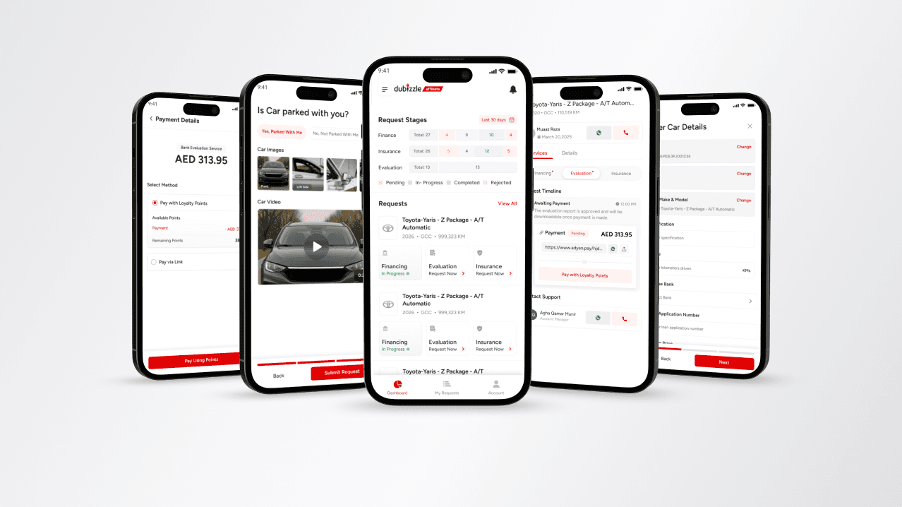 Complete CarForce app screens overview